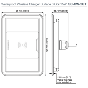 SC-CW-2GT Surface 15W Waterproof Wireless Charger