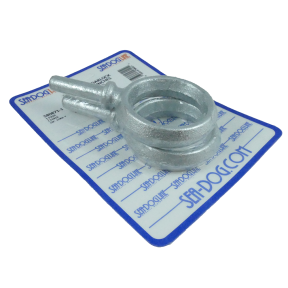 2-1/4" Round Horn Oarlocks - Galvanized Iron, 1/2" Shank