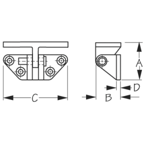 Angle Base Hatch Hinge