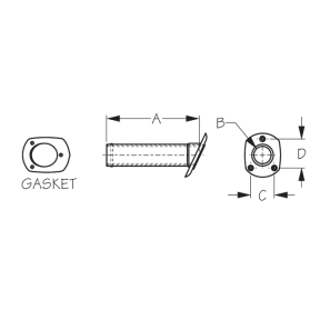 Angled Flush Mount Rod Holder