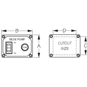 Bilge Pump Switch with Fuse Holder