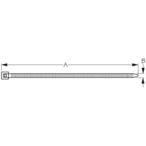 Dimensions of Sea-Dog Line Black UL Cable Tie - Mixed Kit