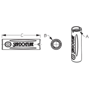 Dimensions of Sea-Dog Line Boat Hook to Lock Button Brush Adapter