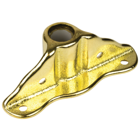 Angle Mount Oarlock Sockets - Brass, 1/2" Shank
