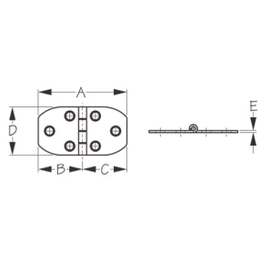 dia of Sea-Dog Line Cabinet Door Hinge - 201030/9