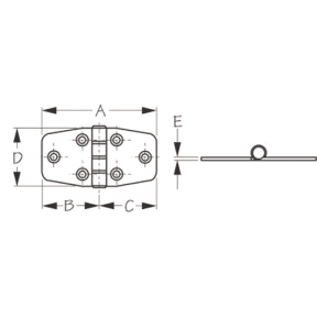 dia of Sea-Dog Line Cabinet Door Hinge - 201530/1