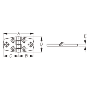 dia of Sea-Dog Line Cabinet Door Hinge - 205410/20