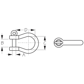 Captive Pin Bow Shackle