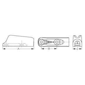 diagram of Sea-Dog Line Clamcleat Kitesurfing Cleats
