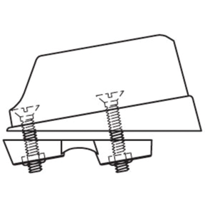 Diagram of Sea-Dog Line Clamcleat Tapered Mounting Pads - with Backing Plate