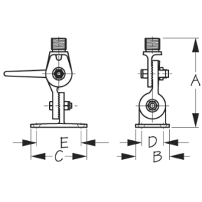 Deck Mount Antenna Base - Heavy Duty