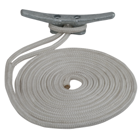 braided white of Sea-Dog Line Premium Dock Line - Double Braided Nylon