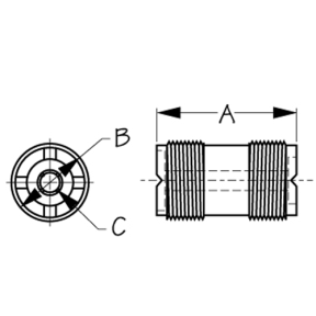 dia of Sea-Dog Line Double Female UHF Connector