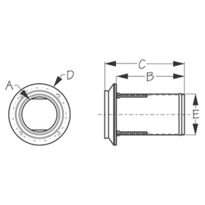 diagram of Sea-Dog Line Exhaust Thru Hull - 521130