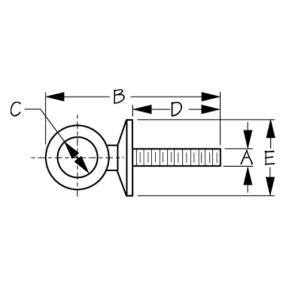 dia of Sea-Dog Line Eyebolt with Shoulder