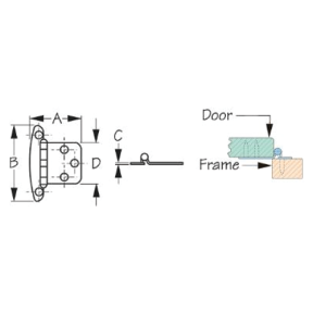 dia of Sea-Dog Line Flush Mount Concealed Hinge