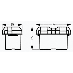 Dimensions of Sea-Dog Line Group 24 Battery Box