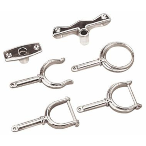 SDL Chromed Zinc Oarlock Range of Sea-Dog Line 1-5/8" Horn Oarlock w/ Keeper Pin - Chromed Zinc, 1/2" Shank