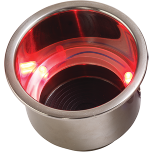 LED Flush Mount Combo Drink Holder With Drain Fitting