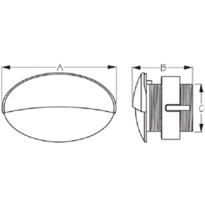 LED Flush Mount Oval Courtesy Lights