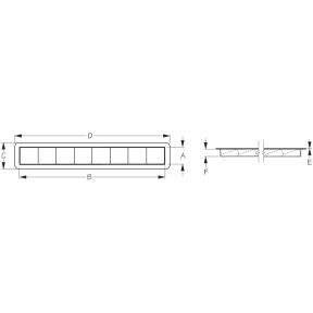 Recessed Louvered 8 Slot Vent