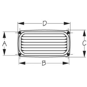 Louvered Vent - Plastic