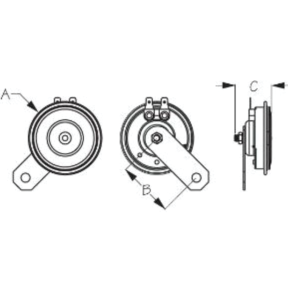 Mini Compact Horn with Bracket