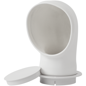 Oval PVC Cowl Vent - with Deck Plate Mount