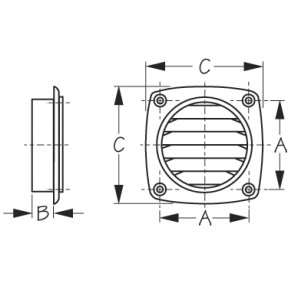 Thru Vent - for 3" Hole or Hose