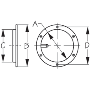 Dimensions of Sea-Dog Line Pop Out Deck Plate