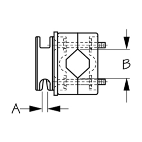 diagram of Sea-Dog Line Rail Mount Loopcleat Fender Holder