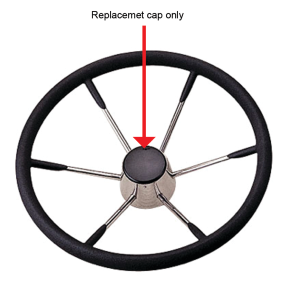 Replacement Steering Wheel Cap - Black Plastic
