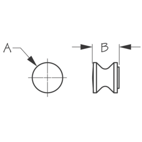 Dimensions of Sea-Dog Line Rim Latch Knob