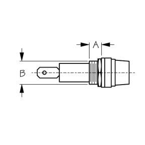 Round Fuse Holder - Spade Terminal