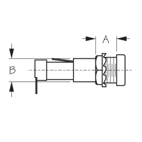 Round Fuse Holder w/ Flush Cap - Spade Terminal