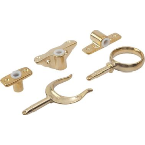 Side Mount Oarlock Sockets - Brass, 1/2" Shank