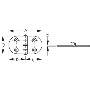 Round Side Hinge