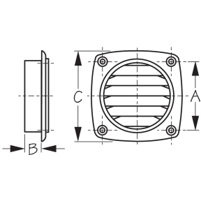 Thru Vent - for 3" Hole or Hose