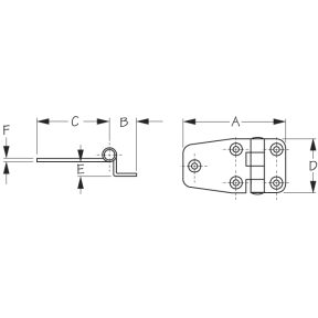 Short Side Offset Hinge