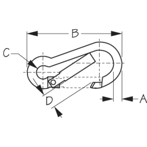 Snap Hook - Toothless, Key-Lock System