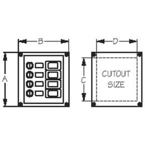 Splash Garde Rocker Switch Fuse Panels