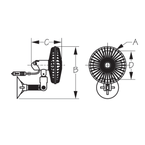 Suction Cup Mount Fan