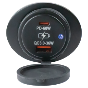 Surface Mount - Oval USB 3.0 & USB-C Power Socket