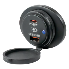 Surface Mount - Oval USB 3.0 & USB-C Power Socket