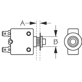 Thermal AC&frasl;DC Push-Button Re-Set Circuit Breaker