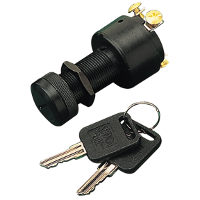 Three Position Ignition Switch: 3 Screw Terminal