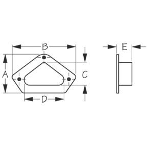 Triangular Hawse Pipe