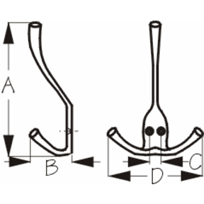 Triple Coat Hook