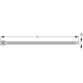 Dimenstions of Sea-Dog Line UL Standard Cable Ties - Natural