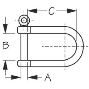 Wide D-Shackle (Mooring Buoy Shackle)